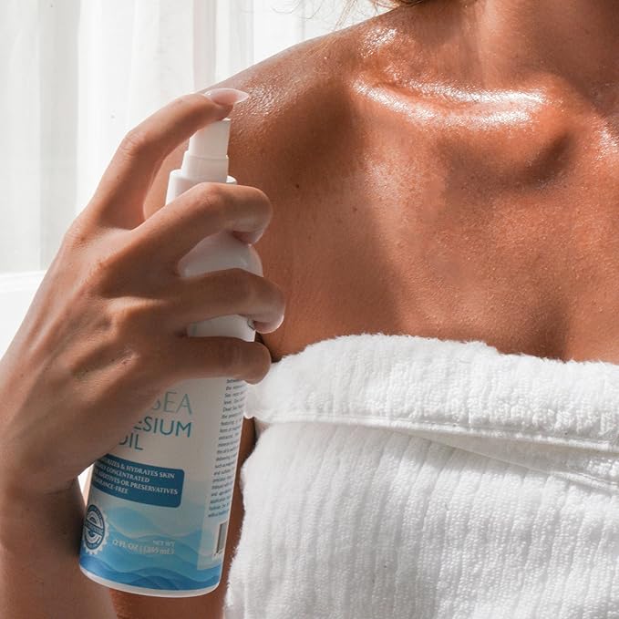 Pure Magnesium Oil Spray, Imported from The Dead Sea, 12 Oz, Pure Magnesium Chloride, Topical Use for Skin Application