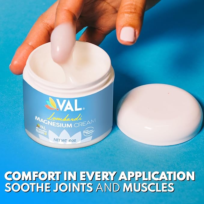 VAL Lombardi Magnesium Lotion | Nighttime Zechstein Magnesium Chloride Cream | Hydrating & Fast-Absorbing | 4oz