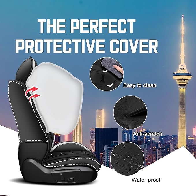 CTDS Car Seat Covers for Nissan Altima 2001-2026, Stylish Sport Seat Cover, Premium Nappa Leather Car Seat Cover. Automobile Seat Covers Sets.(Standard 2 Seats/Black White)