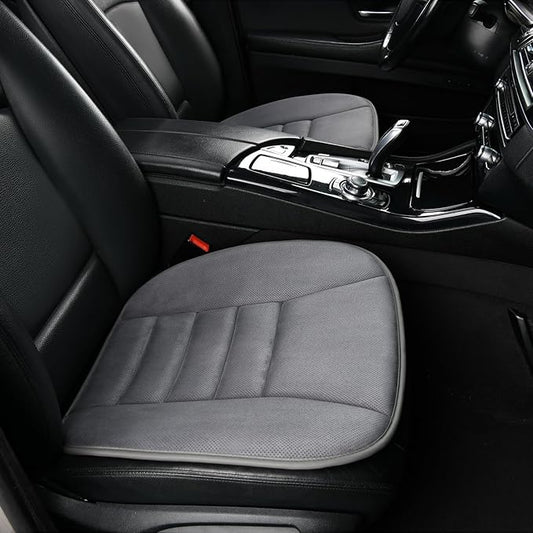 SUTILA Car Seat Cushion Pad 1inch Thick Comfort Seat Protector for Car Driver Seat Office Chair Home Use Memory Foam Seat Cushion with Non Slip Bottom, 20inch x 18.5inch (Grey)