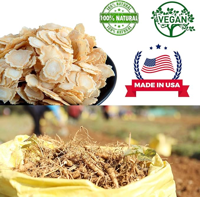 DOL American Ginseng Slices from Wisconsin (Sliced Ginseng Root Wisconsin Grown!Most People Use It to Make Ginseng Tea! Good for Health! 花旗参/西洋参 -in Bag(Small 4oz/Bag)