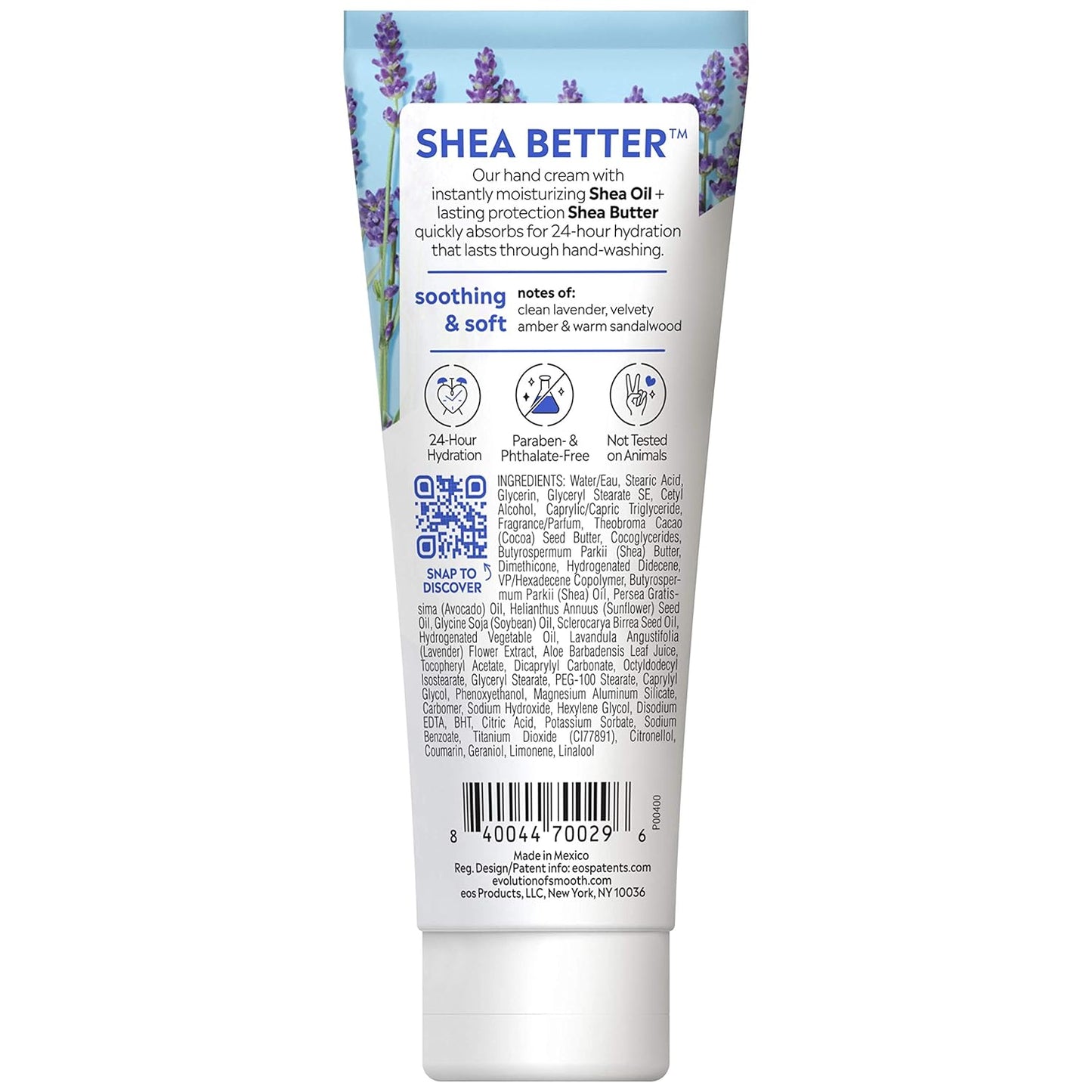 EOS Hand Cream – Pink Citrus | Natural Shea Butter Lotion for 24-Hour Hydration