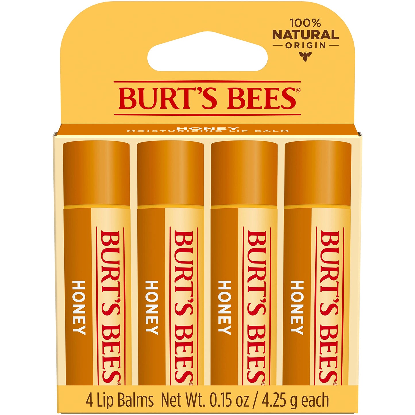 Burt'S Bees Lip Balm - Honey, Lip Moisturizer With Responsibly Sourced Beeswax, Tint-Free, Natural Origin Conditioning Lip Treat