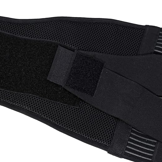 NeoTech Care Adjustable Compression Wide Back Brace Lumbar Support Belt (Charcoal, Size XXL)