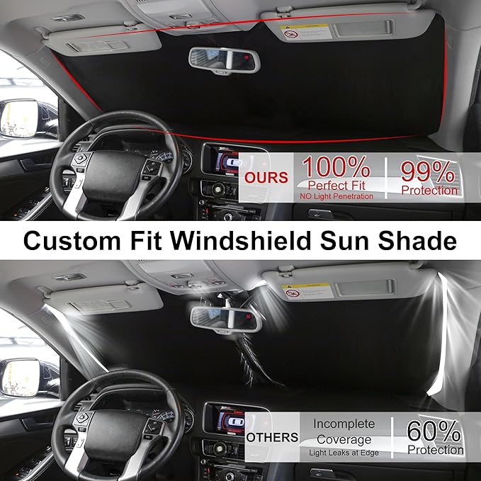 Windshield Sun Shade Fit for 2020-2024 2025 2026 Toyota Corolla Accessories (Not for Corolla Cross) Window Sunshade Protect Car from Sun Rays