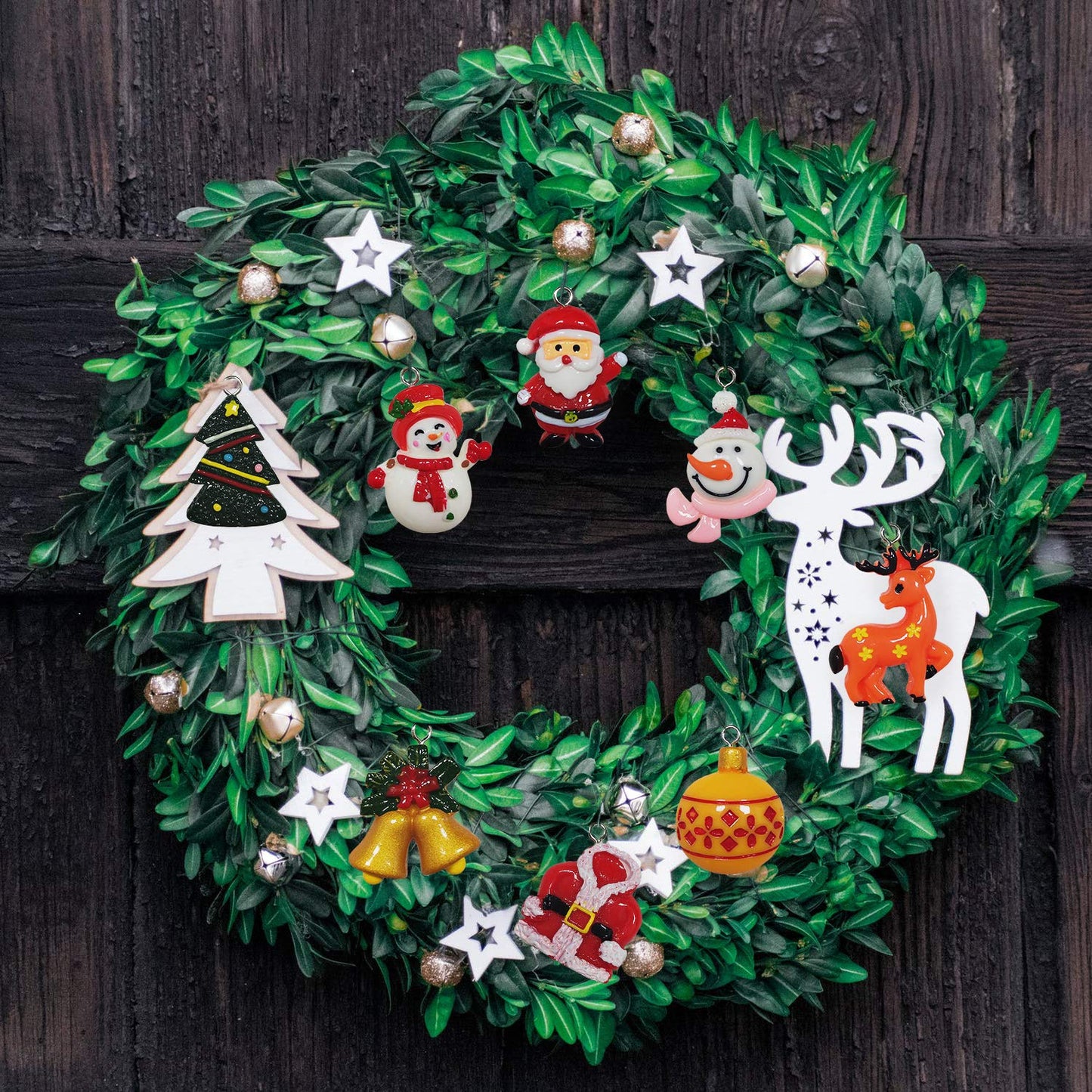 30pcs Mini Christmas Ornaments for Mini Tree Decorations Small Christmas Ornaments Resin Miniatures for Craft Christmas Decor
