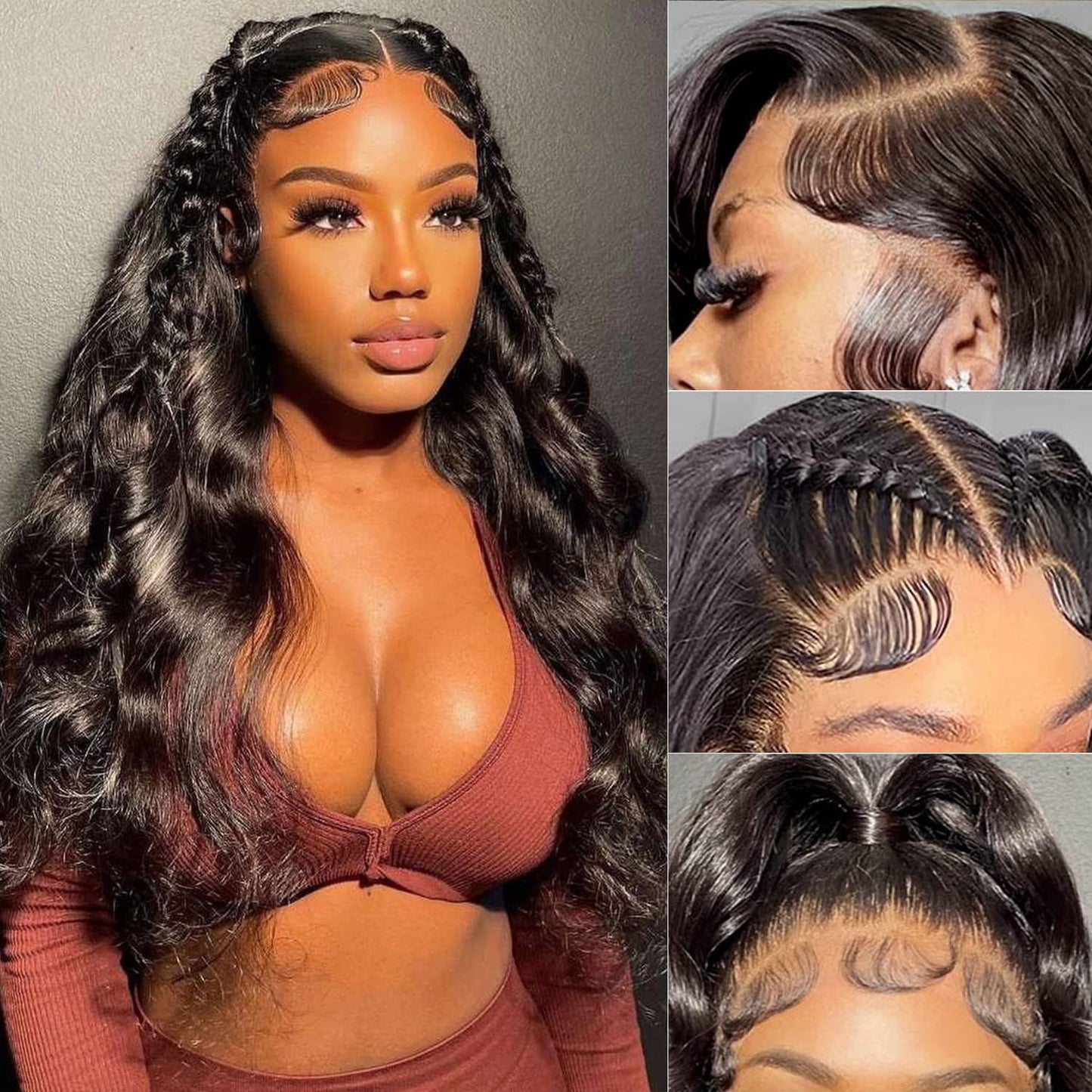 Xubulo Body Wave Lace Front Wigs Human Hair - 13X4 Hd Transparent Lace Frontal Wigs Human Hair With Baby Hair Pre Plucked 180% D