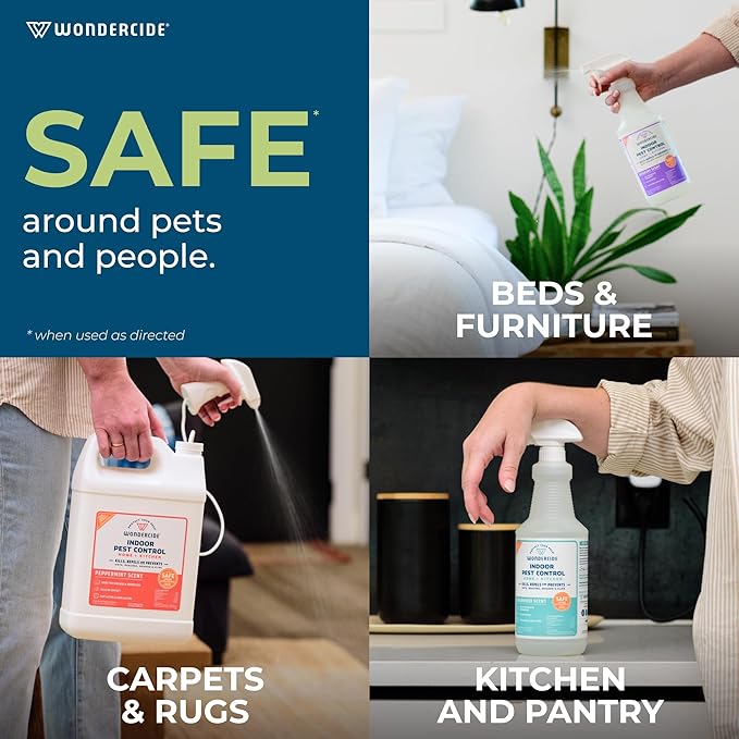 Wondercide - Indoor Pest Control Spray for Home and Kitchen - Ant, Roach, Spider, Fly, Flea, Bug Killer and Insect Repellent - with Natural Essential Oils - Pet and Family Safe — Rosemary 16 oz