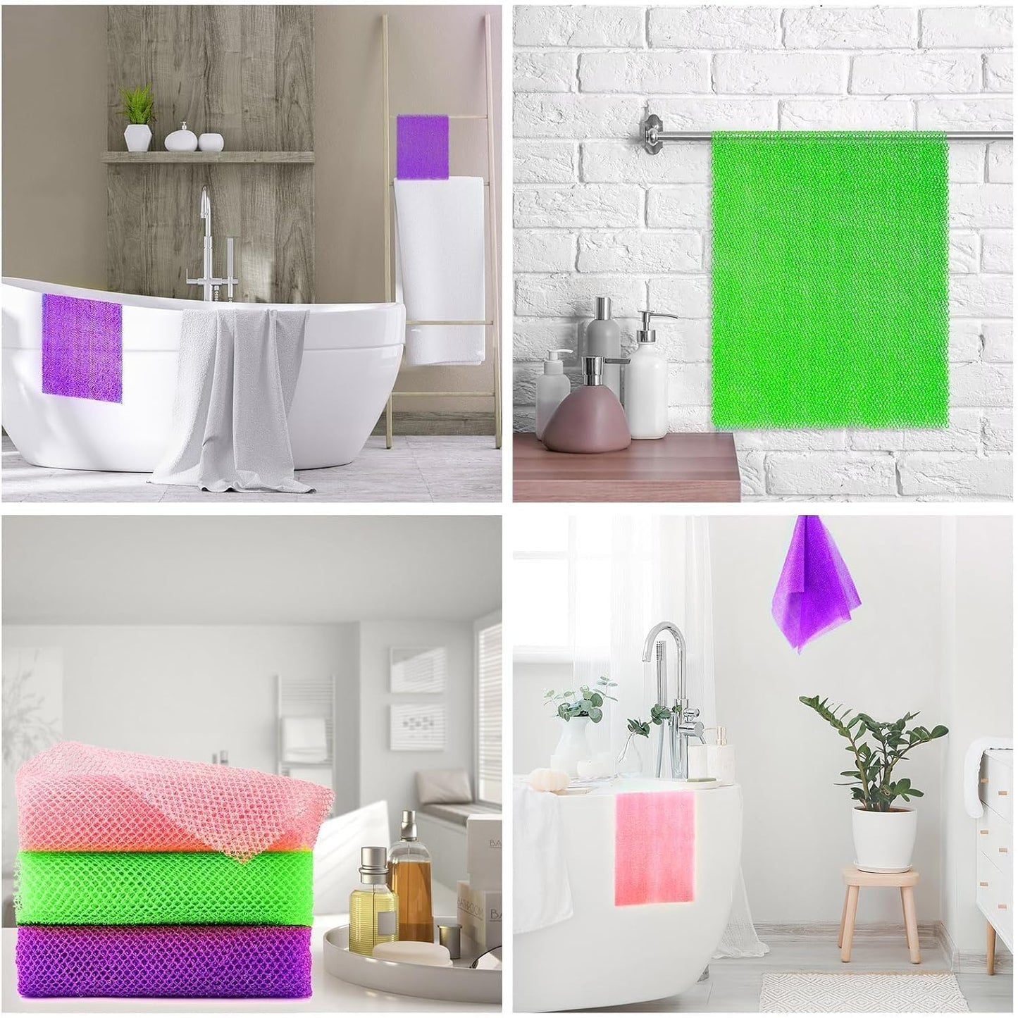 Exfoliating African Bath Sponge Set – 6 Pieces | Skin Smoother for Daily Use
