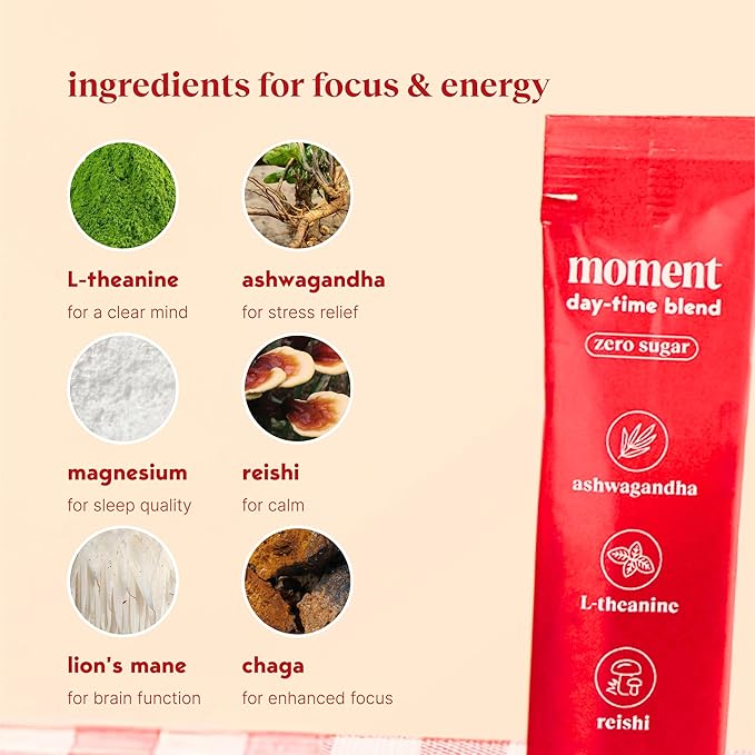 Drink Your Meditation Moment Chocolate Dream & Cacao Adaptogen Mushroom Bundle | Sleep & Energy | 0 Sugar | Hot Chocolate & Coffee Alternative | Reishi, Ashwagandha, Lion's Mane, GABA | 30 Servings
