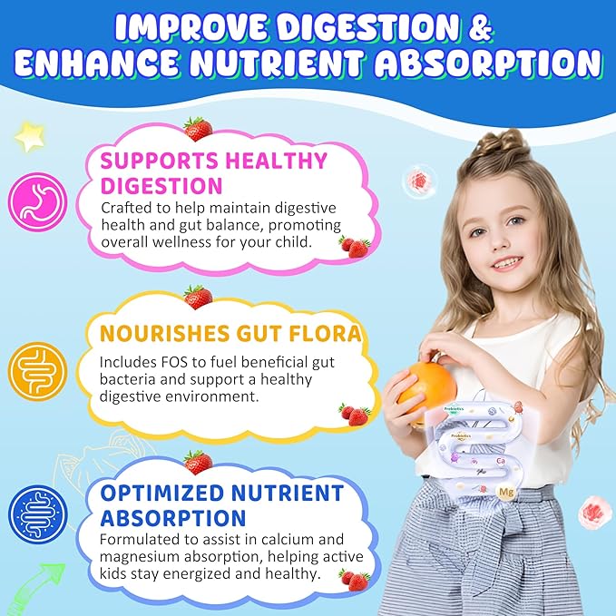 Sugar Free Vitamin C + D3 + Zinc Gummies for Adults 50+ & Calcium + D3 & Magnesium Filled Gummies for Kids 4+