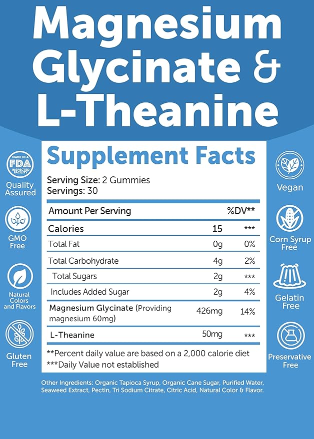 Lunakai USA Made Vitamin B12 for Adults 50+ & Magnesium Glycinate Gummies Bundle, Supports Energy, Mood, Relaxation & Stress Relief, Non-GMO, Vegan, 60ct Each