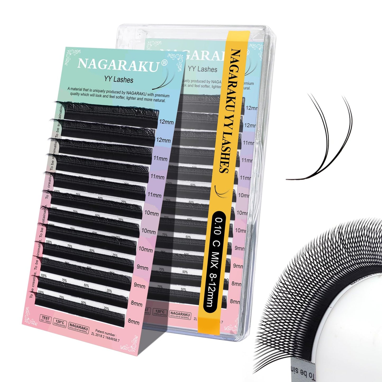 Nagaraku Yy Eyelash Extensions Supplies Y Lash 4D Easy Fan Russian Volume Crisscross Yy Eyelashes Handwoven Y Shaped Mesh Wispy