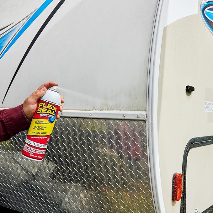 Flex Seal, 14 oz, Black, Stop Leaks Instantly, Waterproof Rubber Spray On Sealant Coating, Perfect for Gutters, Wood, RV, Campers, Roof Repair, Skylights, Windows, and More