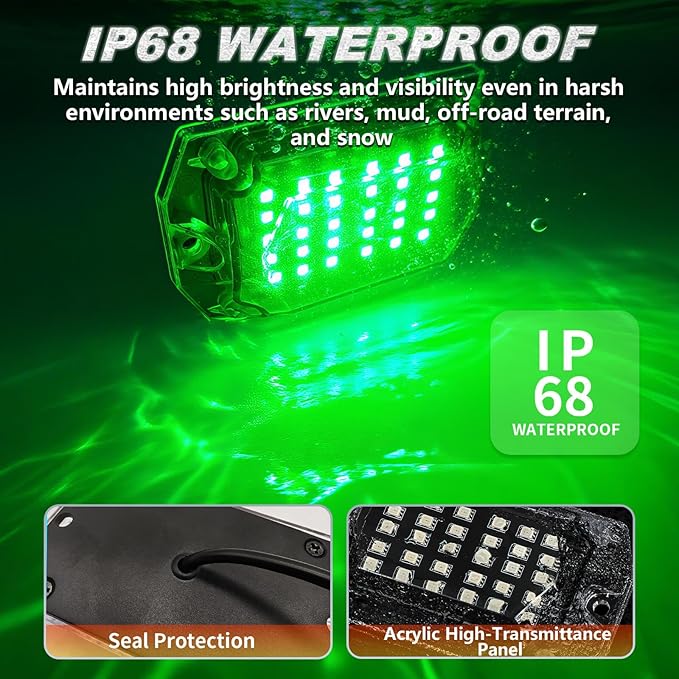16Pods Full Angle RGB LED Rock Lights Kit for Trucks Pickup Jeep Gladiator Off-Road, 480Chip Waterproof Multicolor Underglow Light with APP/RF Remote, Pre Wired 12V Underbody Accent Light Dual Zone