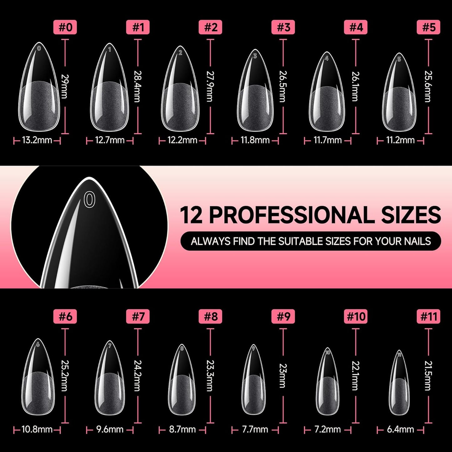 Extra Short Square Fake Nails | 216pcs Gel Tips | Full Cover Acrylic for DIY