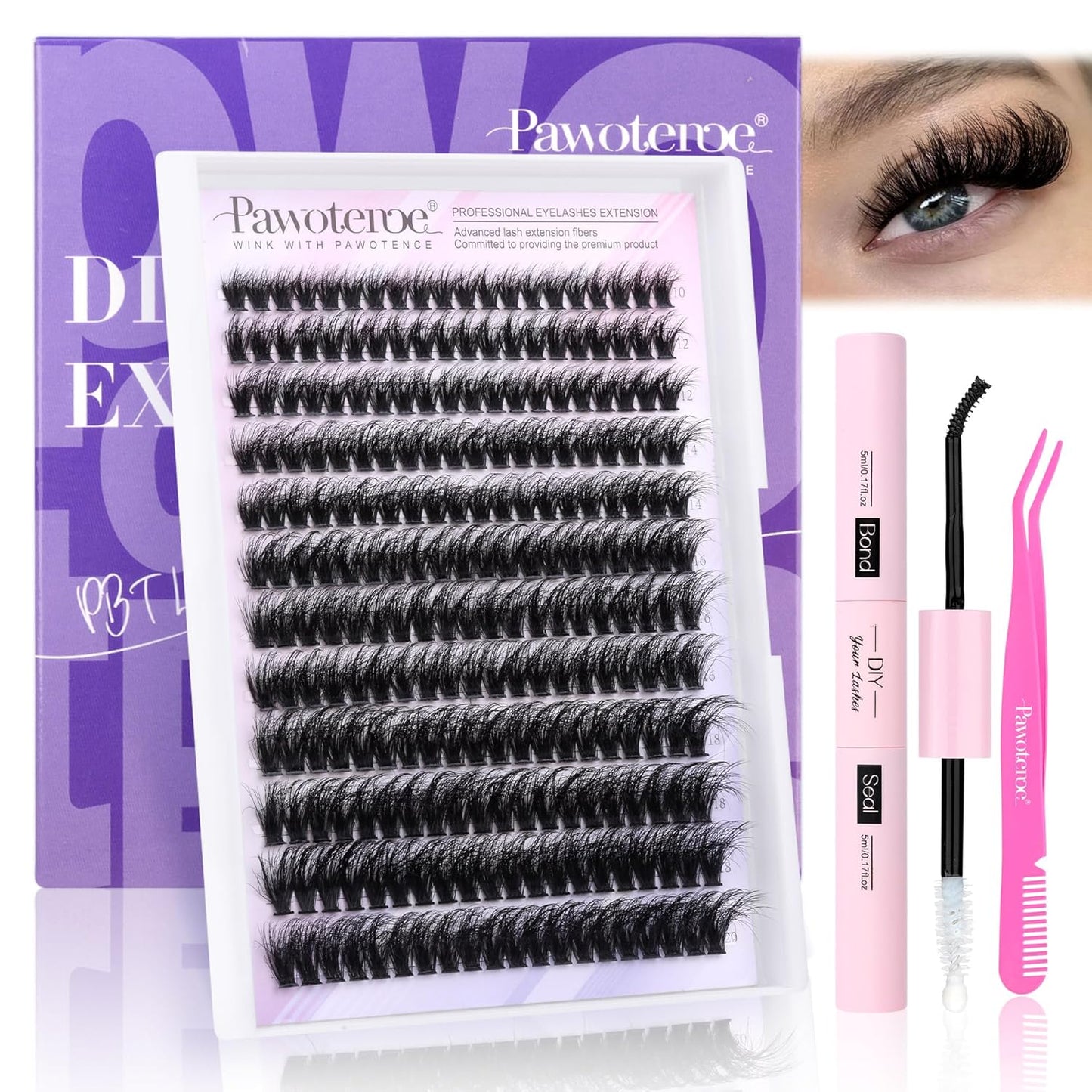 80D Mink Lash Clusters | 240pcs Individual Eyelash Extensions 10-20mm