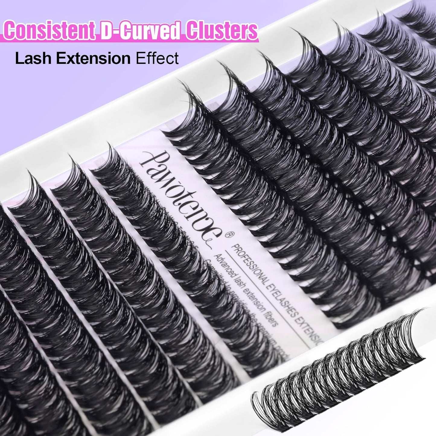 80D Mink Lash Clusters | 240pcs Individual Eyelash Extensions 10-20mm