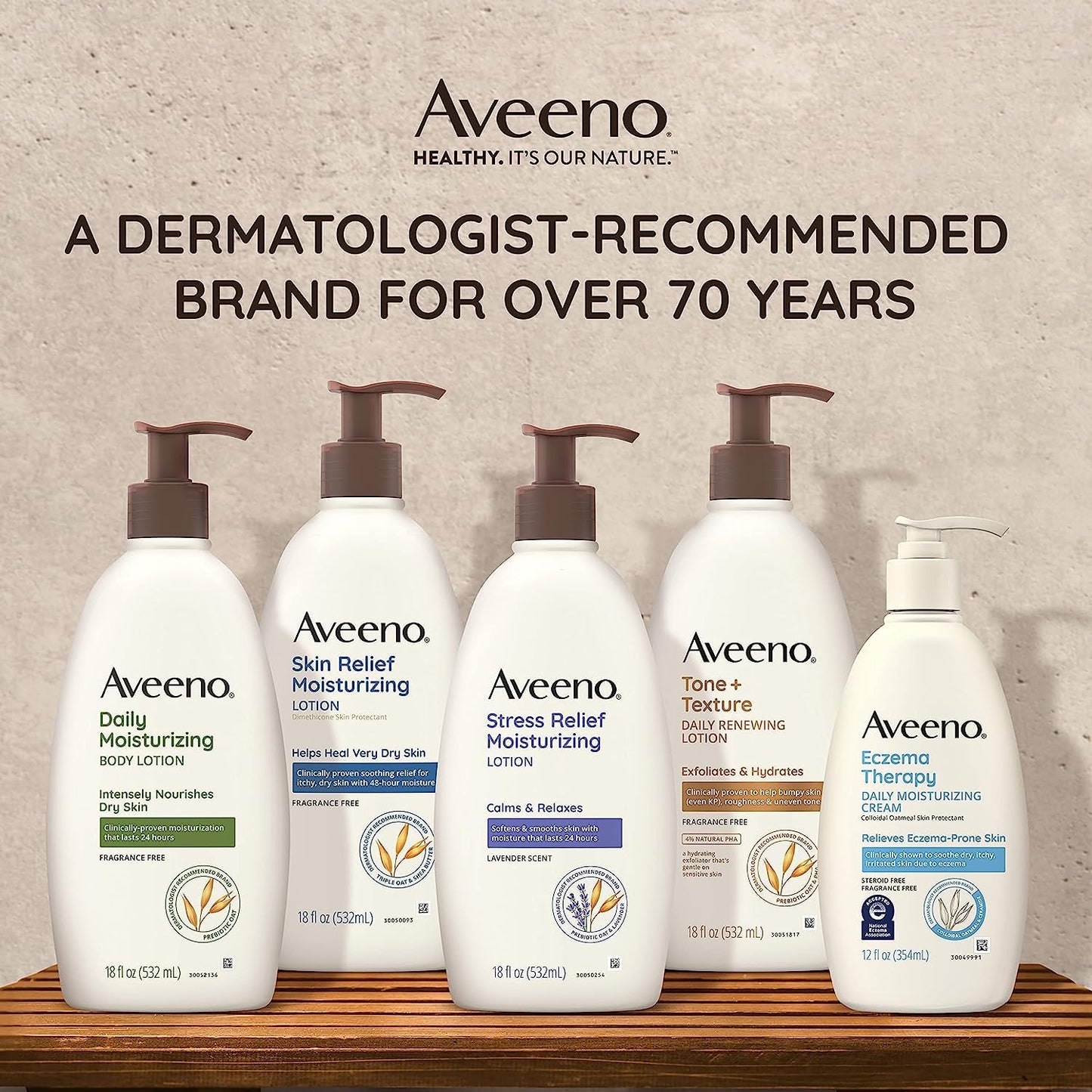 Aveeno Daily Moisturizing Lotion | 2-Pack | 20 Fl Oz Pump | Hydrating