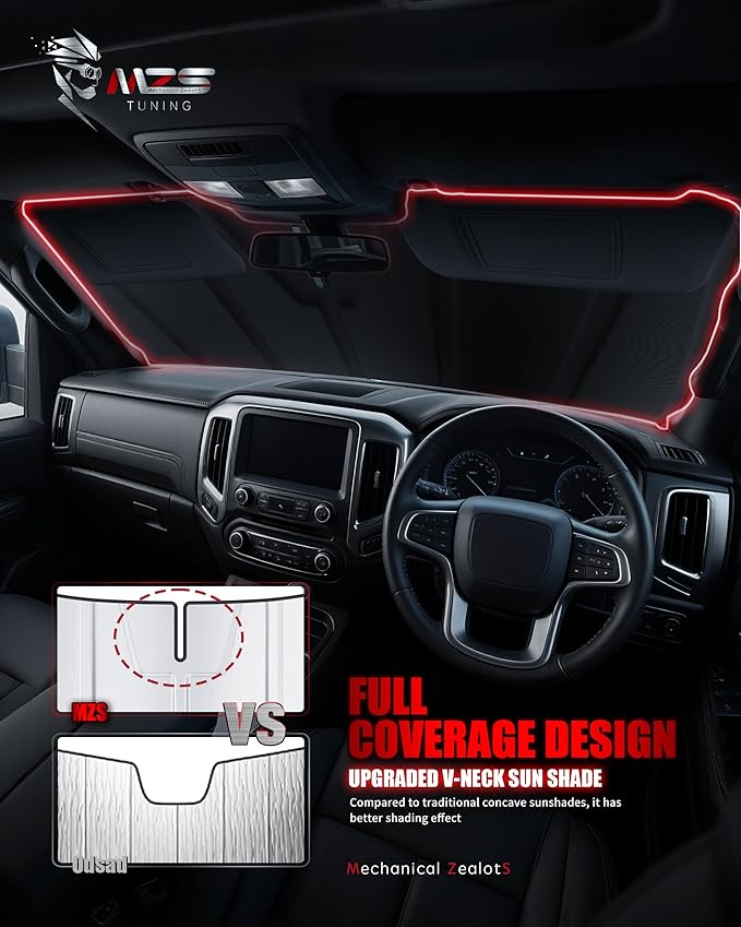 MZS Windshield Sun Shade Compatible with IS300 IS350 IS500 2021-2026, Foldable Car Front Window Sunshade with Storage Pouch, Sun Visor Shield for Interior Protector