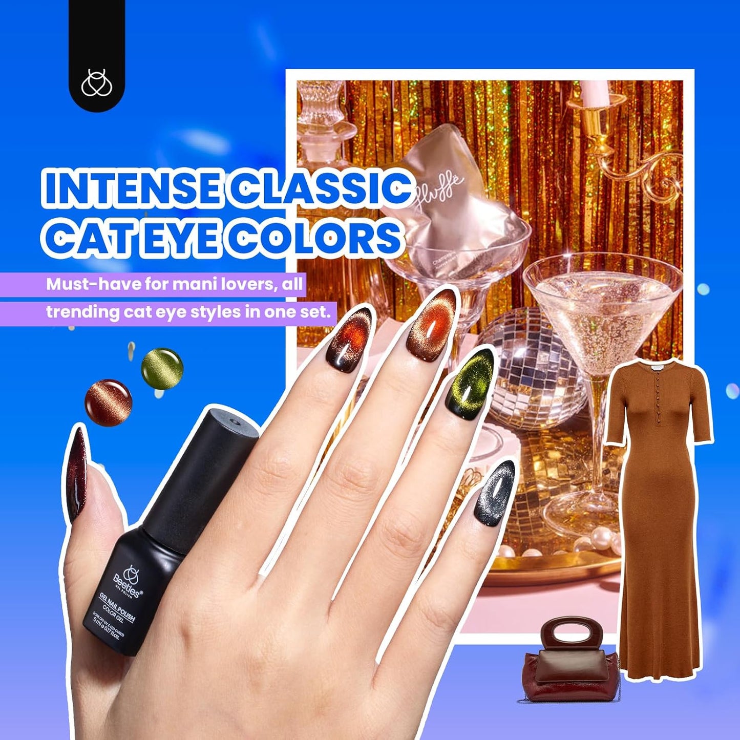 44-Piece Gel Nail Polish Kit | UV Light | 24 Colors | Base & Top Coats | Gifts for Women