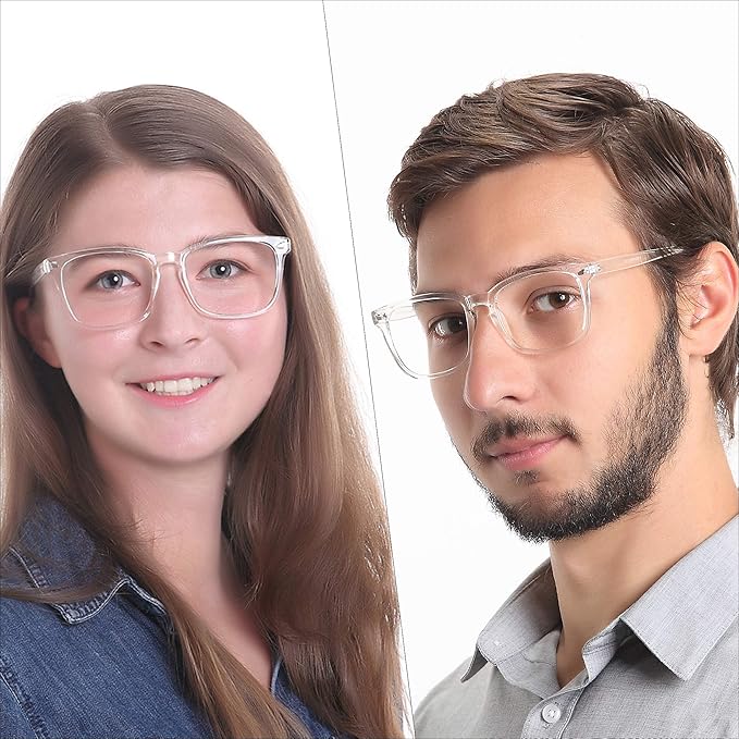YEIN Bifocal Reading Glasses with Blue Light Blocking Lenses, Bifocal Reader for Women and Men, Vintage Square frame with Spring Hinge (+0.00/+1.25 magnification)
