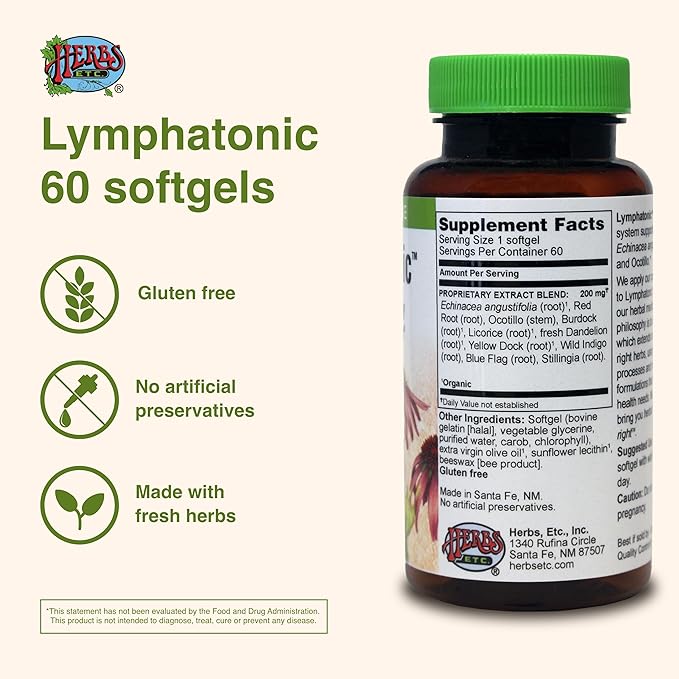 Herbs ETC. Lymphatonic Sg, 60 CT