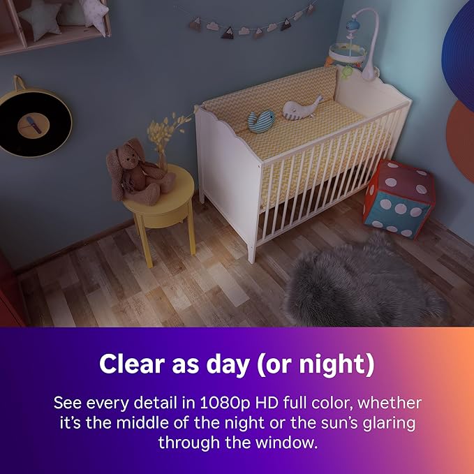 Roku Indoor Camera - Home Security - 1-Pack - Wired Security Camera & Pet Monitor with 1080p HD Color Night Vision, Works with Alexa & Google, Motion & Sound Detection, WDR & WiFi 6