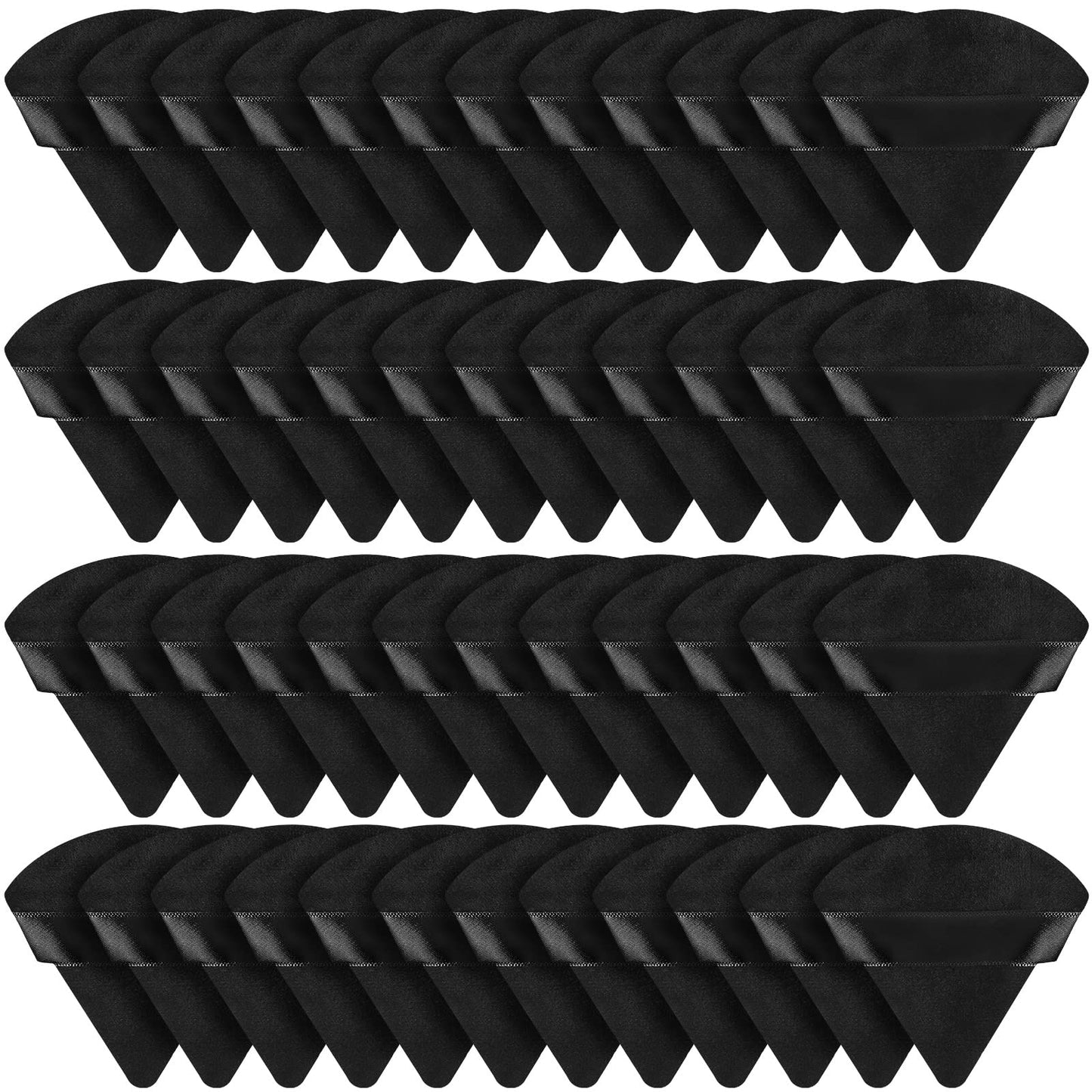 48 Pcs Velour Triangle Powder Puff Soft Velour Makeup Puff Velour Puffs for Face Powder Makeup Triangle Sponges for Wet and Dry