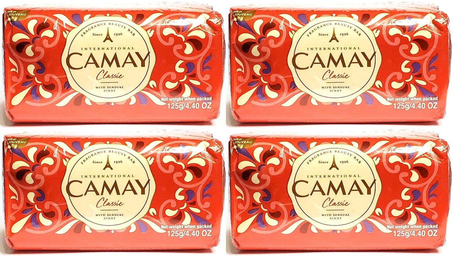 Camay International Classic Bar Soap With Sensual Scent, 125 G / 4.5 Oz, 3 Count (Pack Of 4) 12 Bars Total
