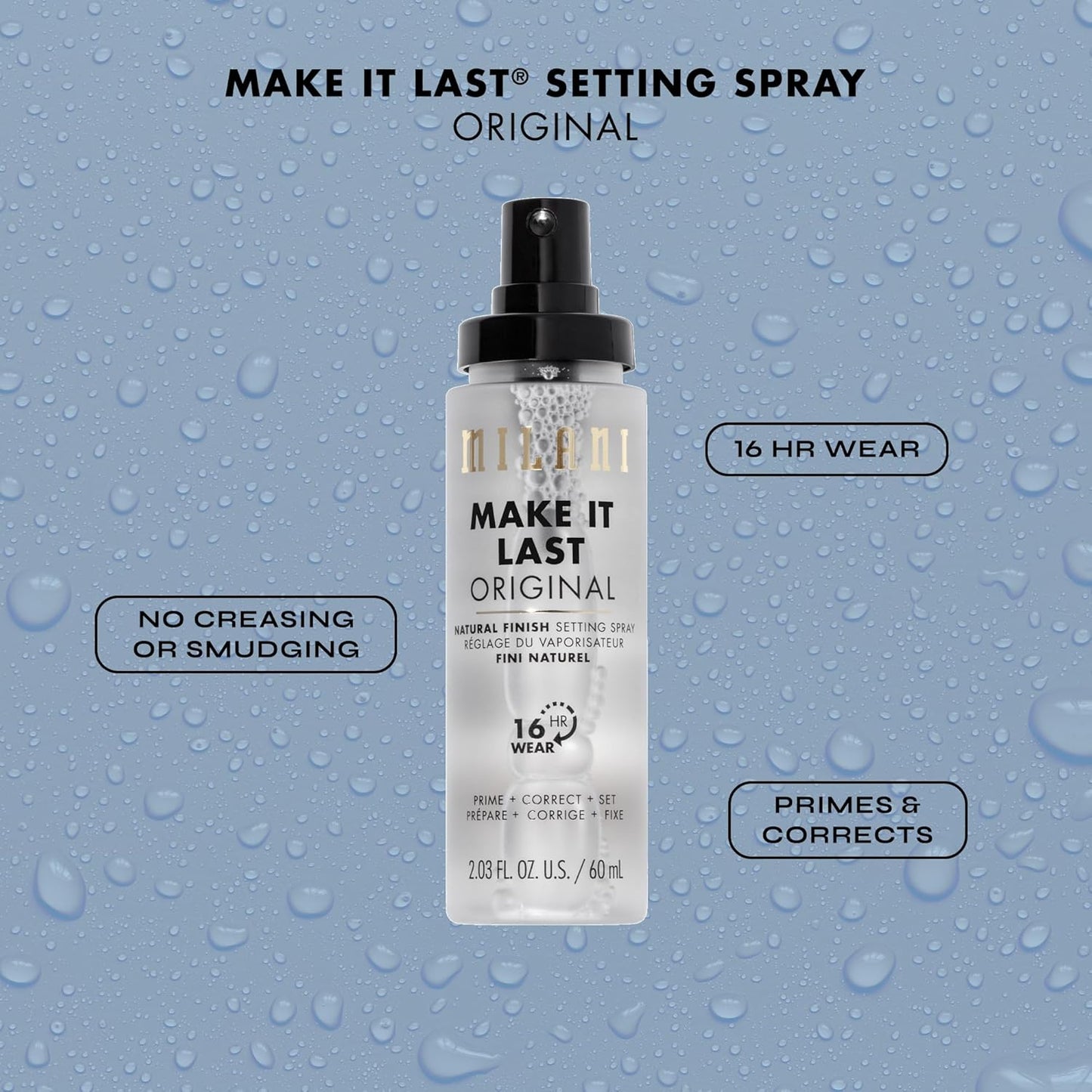 Milani Make It Dewy Setting Spray | 3-in-1 Hydrating & Illuminating Formula