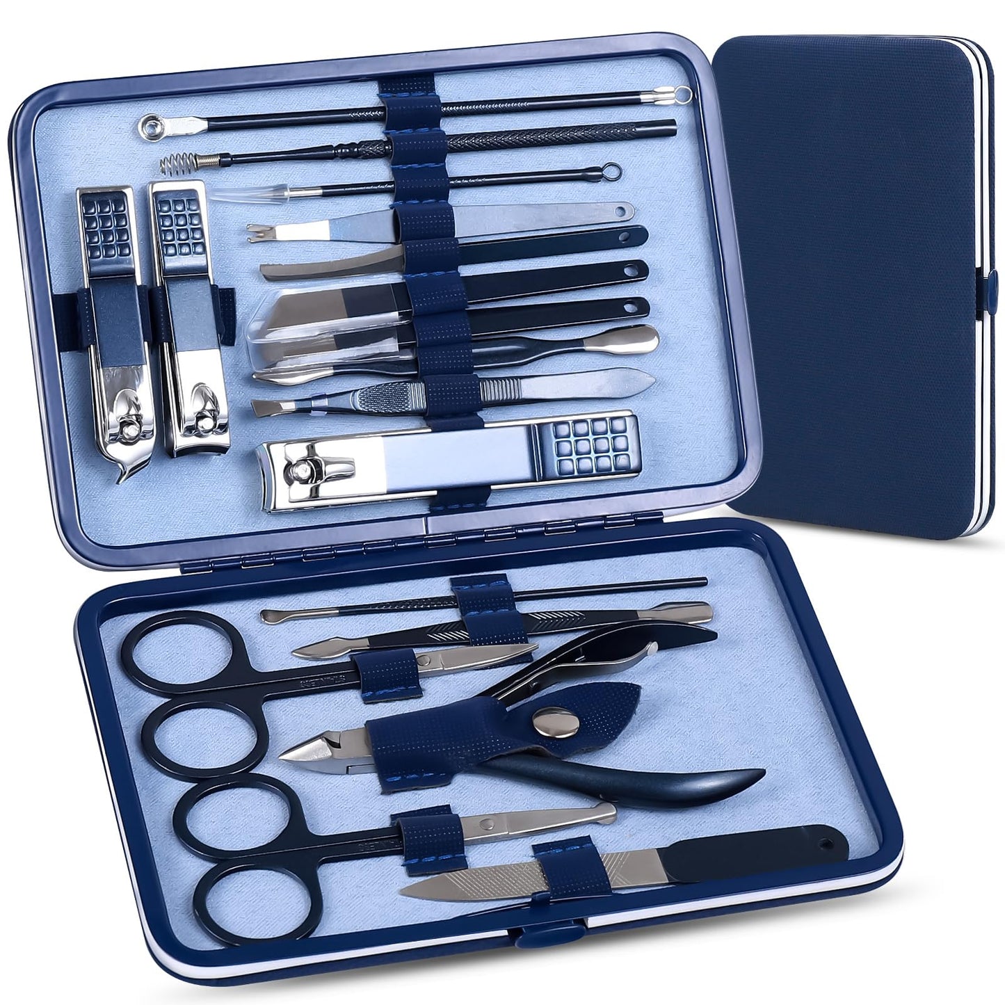 Manicure Set Pedicure Kit Nail Clippers Set Fingernail Clipper Set Ingrown Toenail Nail Kit Scissor Nail Trimmer Kit 18 Pieces W