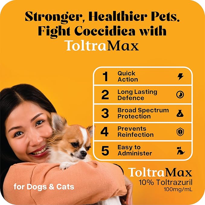 Toltrazuril 10.0% for Horses, Dogs, Cats, 60mL/4 Ounce, for Non-Food Chain Animals, Alfalfa