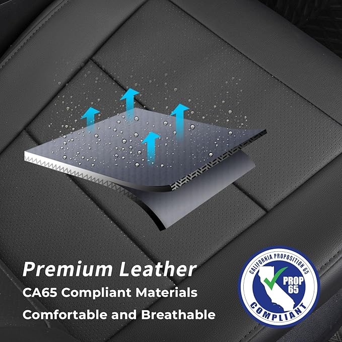 coverdream 2026 Rav4 Seat Covers Custom Fit for 2026 Toyota Rav4 Hybrid (SE,XSE) & PHEV GR Sport SUV,Full Set Luxury Waterproof Leather Car Seat Protector