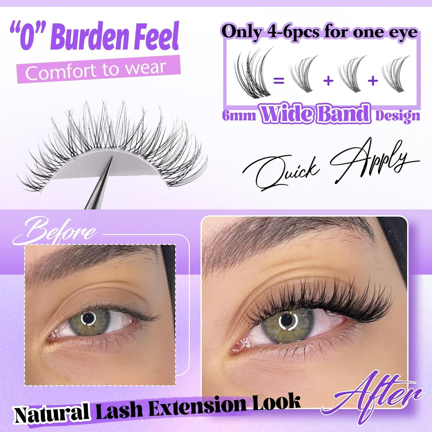 ALICE Wispy Lash Clusters | 168 Pcs | 10-18mm Natural Volume Extensions