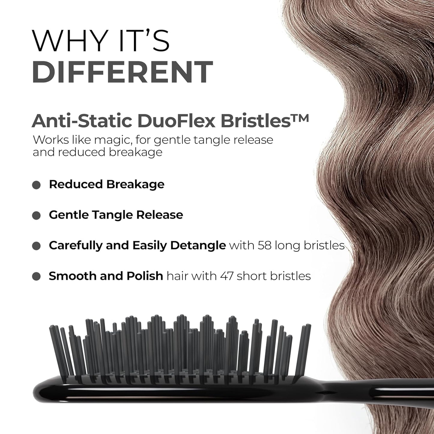 FHI Heat UNbrush Detangling Brush | Pain-Free for All Hair Types | Lightweight & Anti-Static