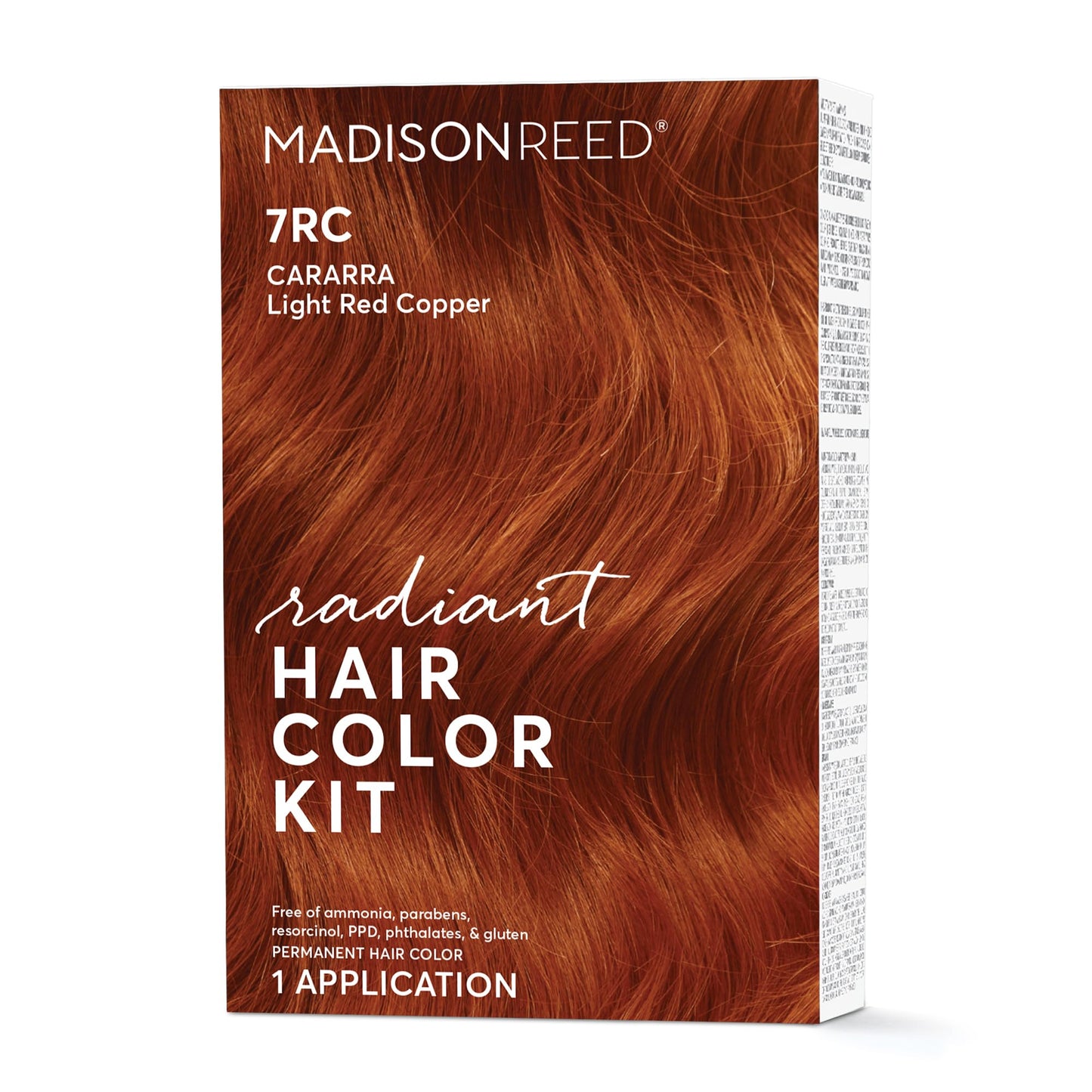 Madison Reed Radiant Hair Color Kit, Light Red Copper For 100% Gray Coverage, Ammonia-Free, 7Rc Carrara Crimson, Permanent Hair