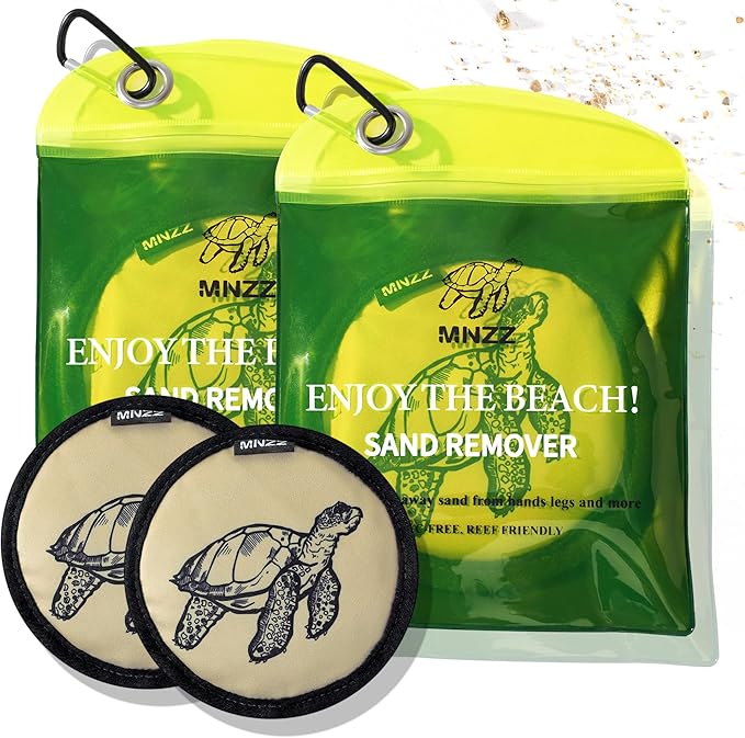 Beach Sand Remover Sand Eraser Kids Adult Women Men Summer Essentials Sunscreen Chair Cover Towel Blanket Shell Tote Bag Tent Umbrellas Shovel Toy Castle Building Cup Holder Clip Hat Canopy Shade 2Pcs