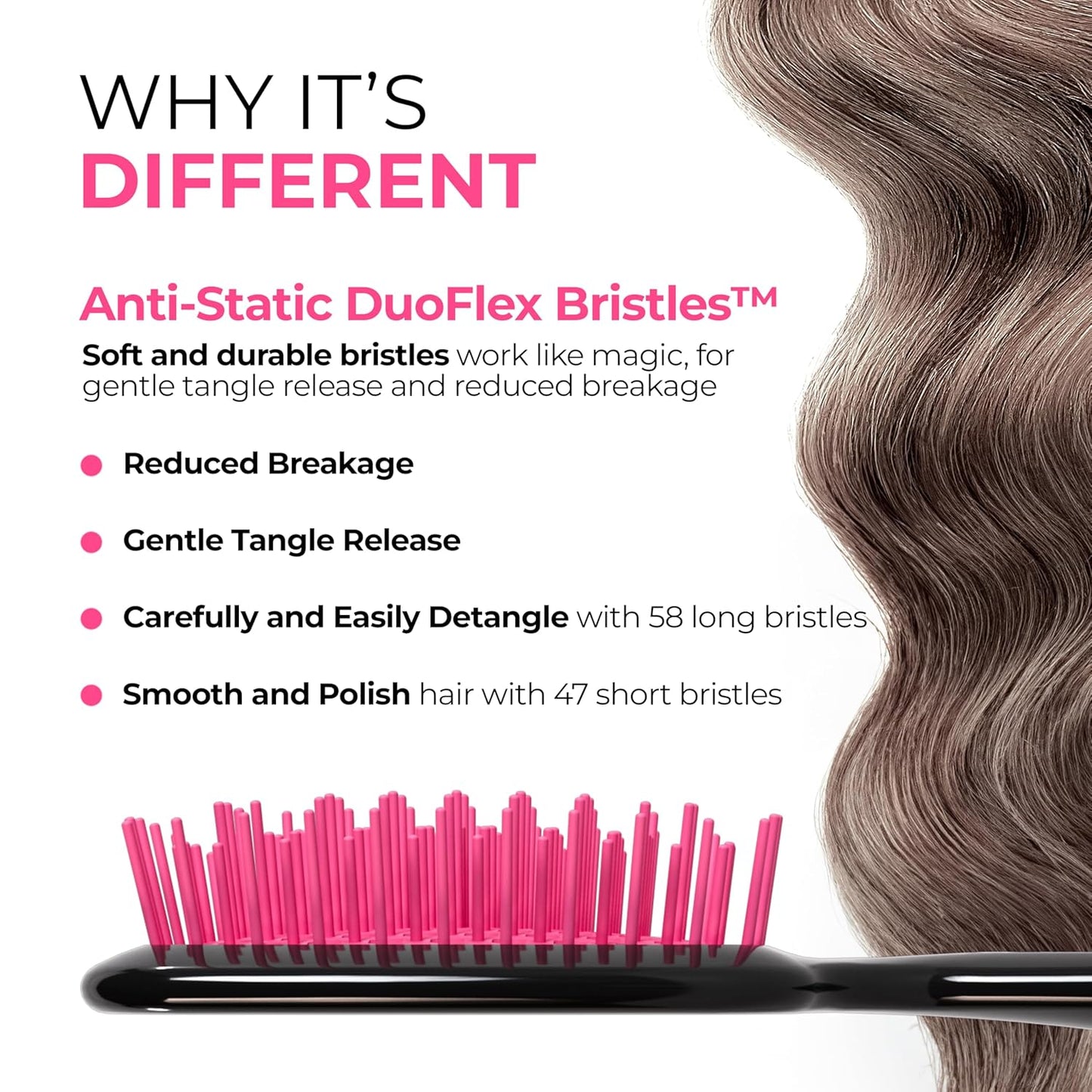 FHI Heat UNbrush Detangling Brush | Pain-Free for All Hair Types | Lightweight & Durable
