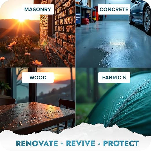 Polar Invisible Waterproof Sealer Clear - 2 x 20 Fl Oz | Instant Waterproof Sealant for Fabric, Concrete, Brick, Wood & Masonry | Long Lasting Protection for Interior & Exterior Surfaces