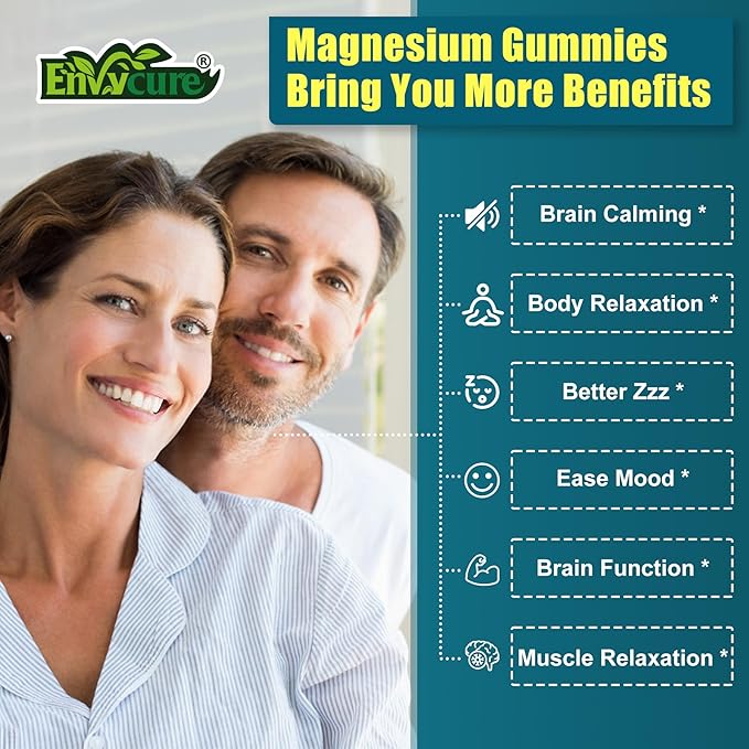 Sugar Free Magnesium Glycinate Gummies 400mg with Ashwagandha, B1, B3, Rhodiola Rosea & Saffron for Support Rest, Mood & Calm Magnesium Gummies for Adults, Chewable Magnesium Supplement, Vegan, 120Ct