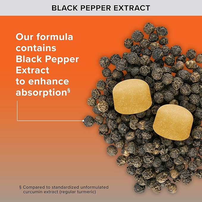 Qunol Turmeric and Ginger with Black Pepper Gummies, 90 Count