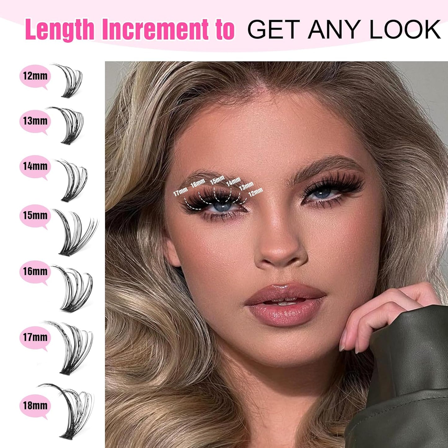 Pawotence DIY Lash Extension Kit | 280pcs 50D Individual Clusters 9-16mm