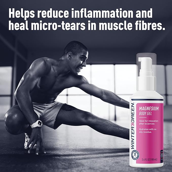Magnesium Body Gel, Pure Magnesium, Wintergreen Oil, & Arnica Oil, 3-Pack 3.4 Fl Oz Bottles (10.2 Fl Oz Total)