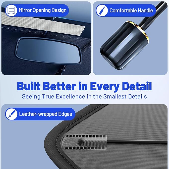 Car Windshield Sun Shade for Audi A4 A5&S5 RS5 2018-2026 –[Reflective Coated Fabric] Sunshade Umbrella for Front Window, Car Shades Sun Visor Keep Car Cool and Protects Interior, 1:1 Exact Fit