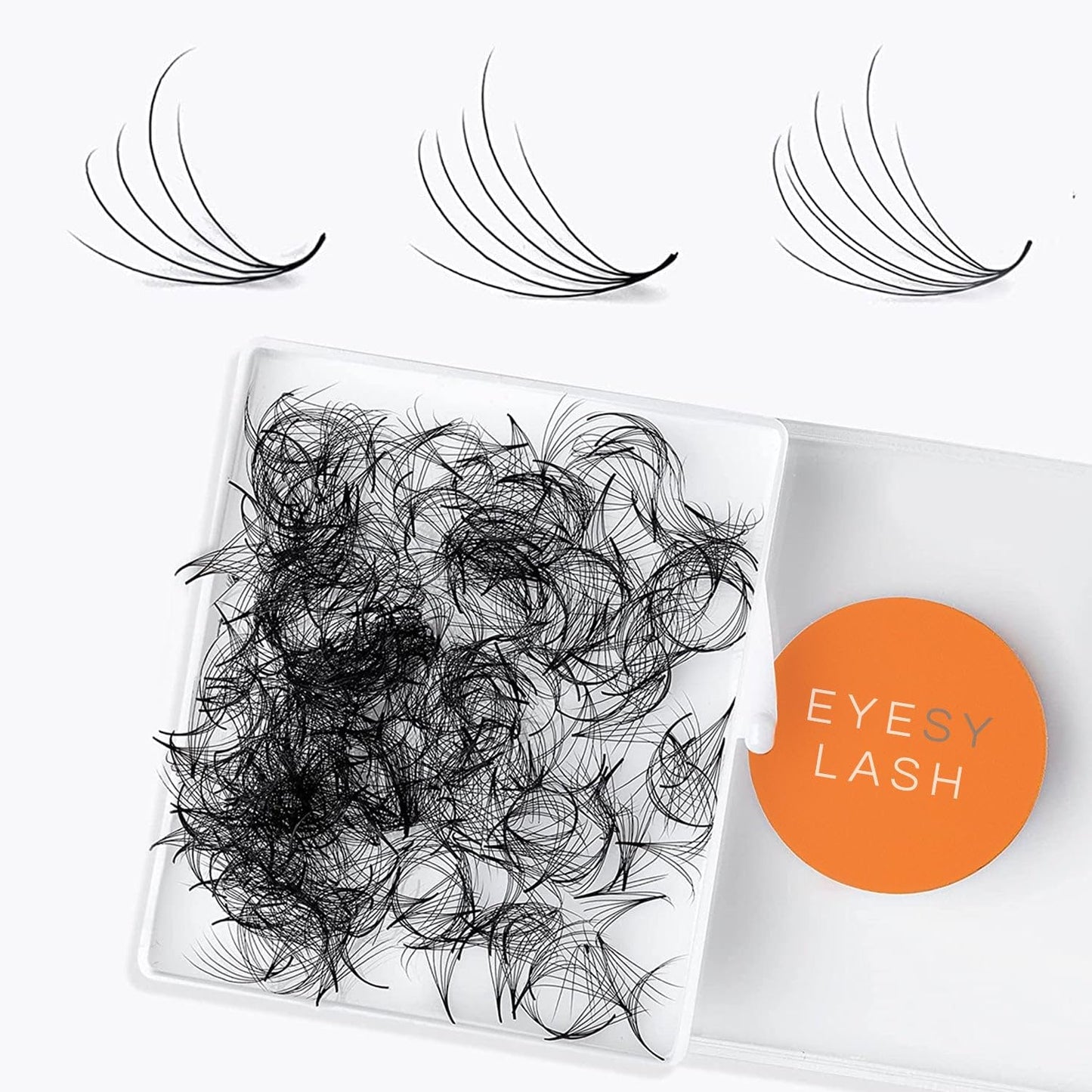 Eyesy Lash 500 Camellia Promade Fans - 5D 0.07 Size 7-9-11Mm Curl D - Natural Premade Lash Fans For Eyelash Extensions 3 Lengths