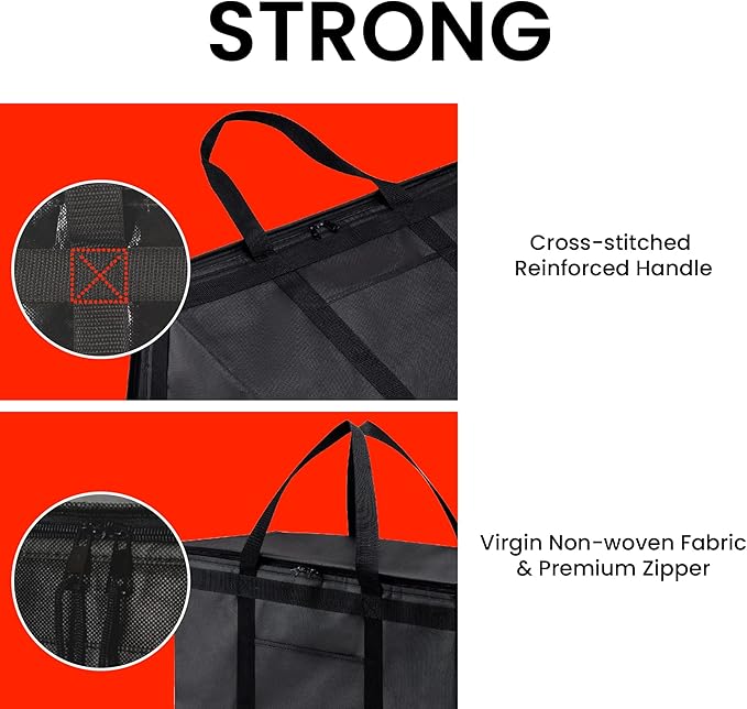 NZ home Insulated Bags for Food Delivery (2XL) Grocery Shopping Cooler Bag, Pizza Delivery, Hot & Cold Catering Tote, Reusable, Foldable & Heavy Duty (Gray)