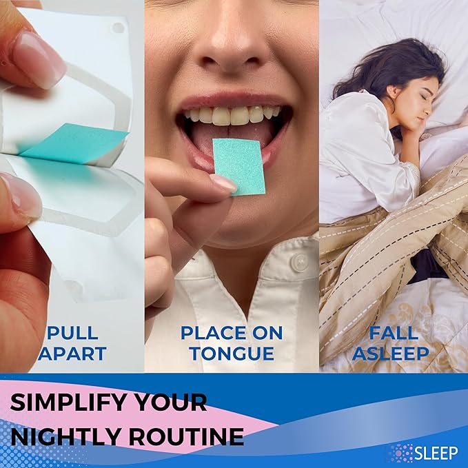 Sleep – Melatonin 5mg with L-Theanine Sleep Strips. Berry Flavor. Sugar Free, Gluten Free, Sleep Aid Supplement for Adults. Made in an FDA-Registered Facility in The USA. 30 pk