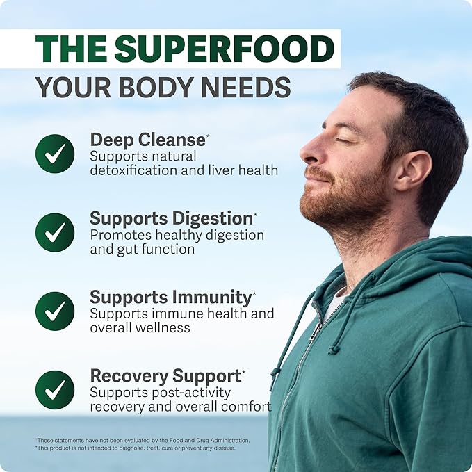 Rosabella Natural Healer – Organic Superfood Immune & Digestive Support – 60 Capsules – Plant-Based Supplement for Detox, Bloating Relief, and Gut Wellness for Women & Men