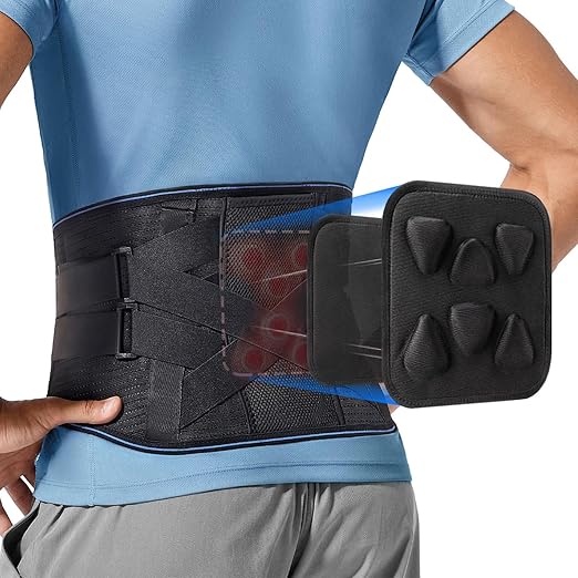 Adjustable Back Brace for Lower Back Pain & Sciatica Relief - Unisex Lumbar Support Belt for Herniated Disc, Posture Correction, Breathable Design for Work, Sports (B73,Medium)